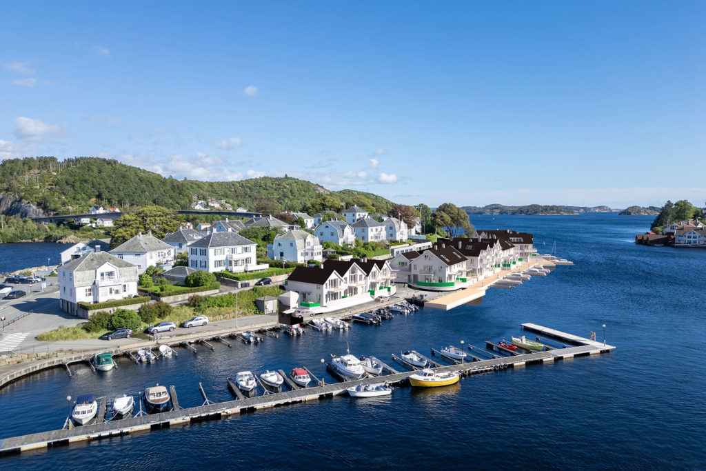 Farøy Brygge sett fra torvet