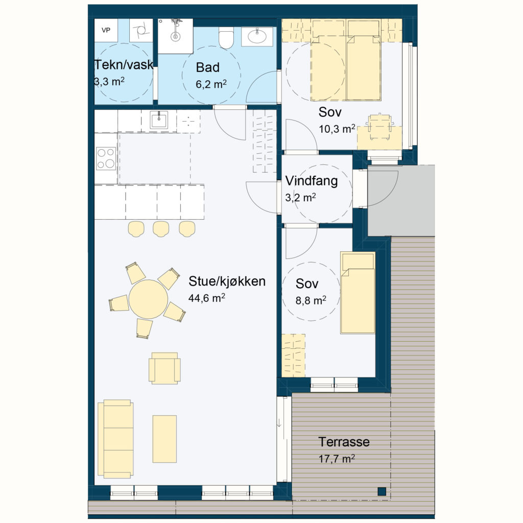 Plantegning bolig C102