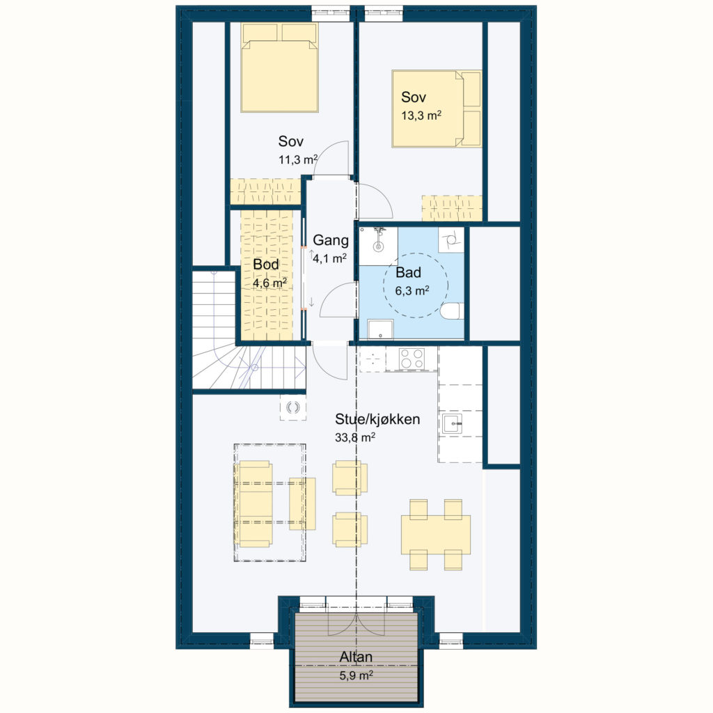 Plantegning D201 Loft/Hems