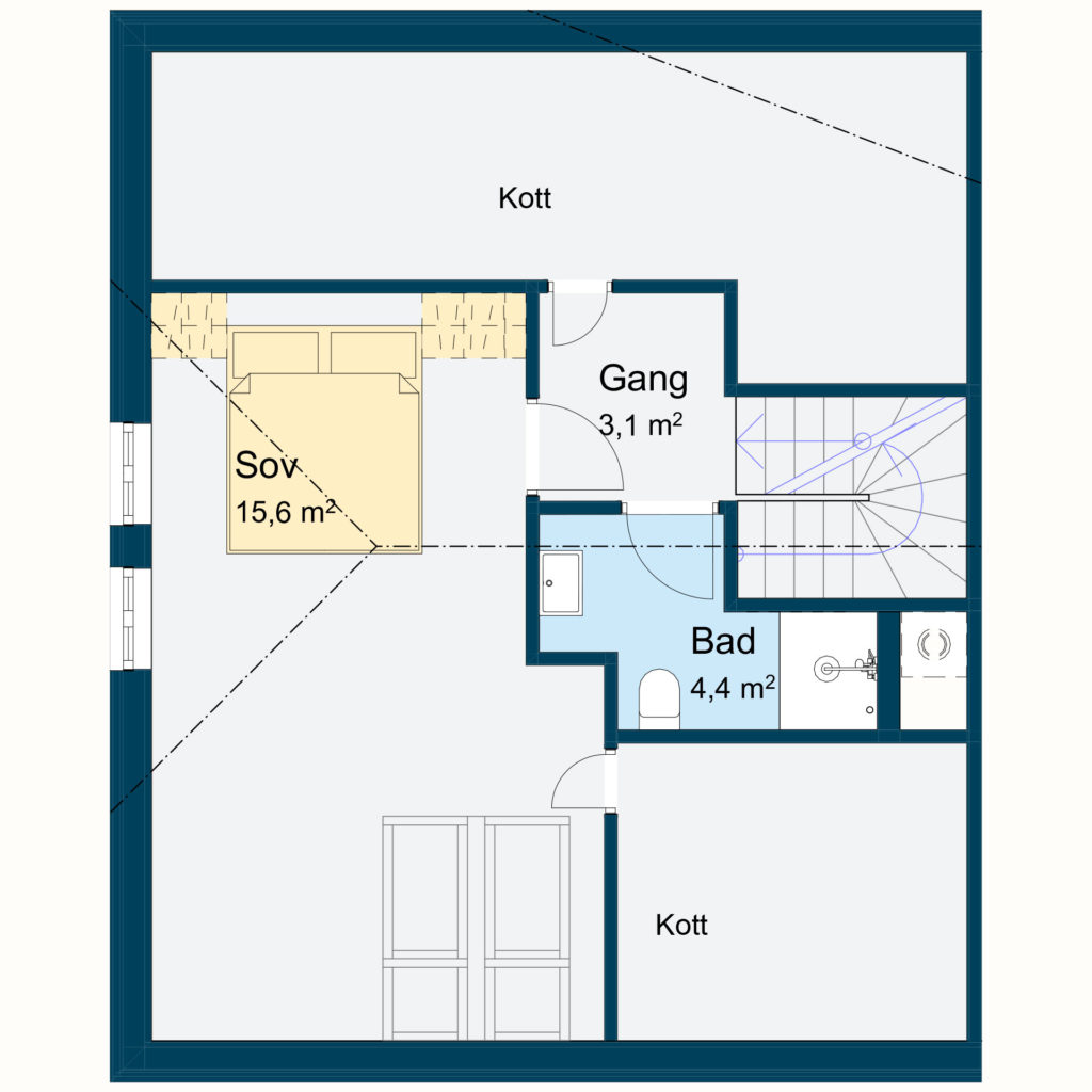 Plantegning E201 Loft/Hems