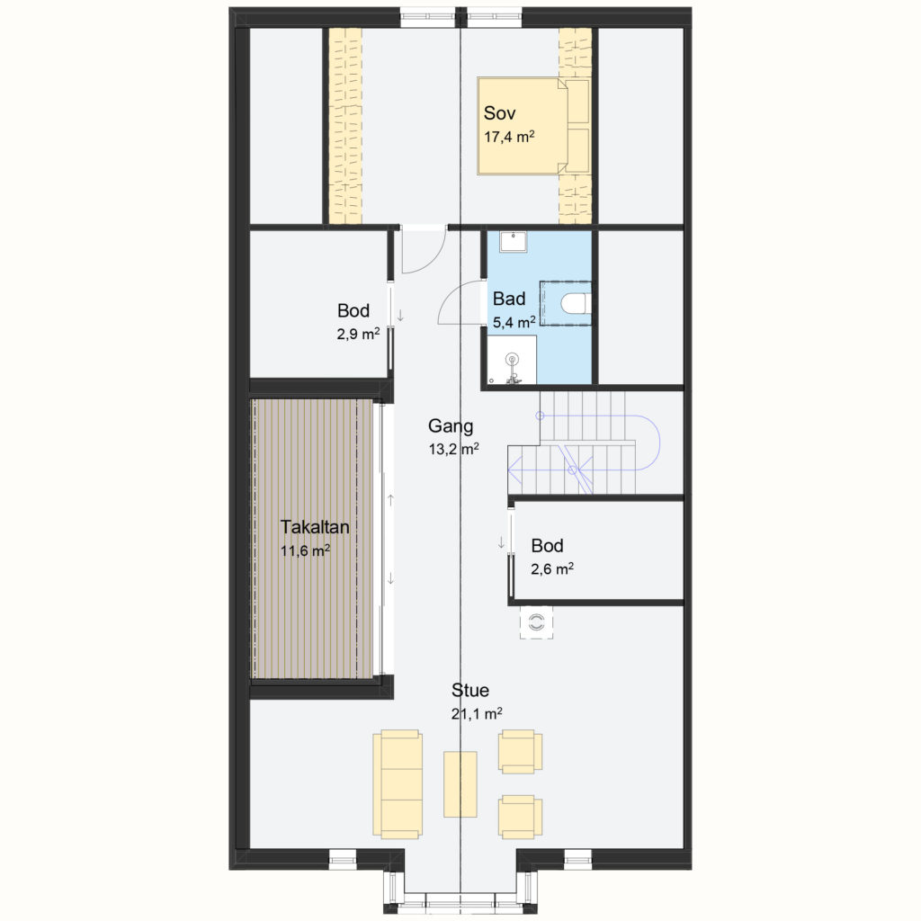 Plantegning F201 Loft/Hems